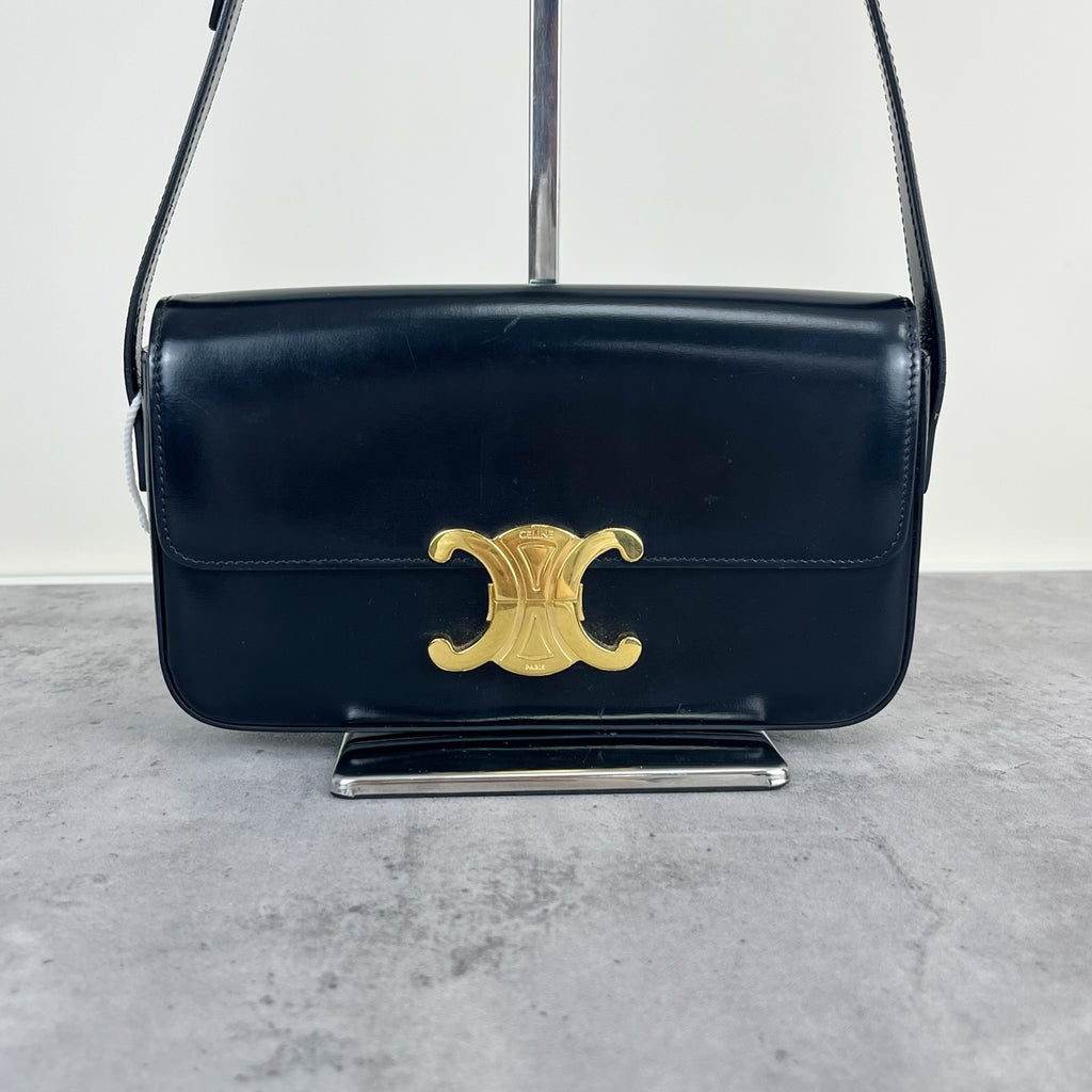 Celine TRIOMPHE Glossy Cowhide Shoulder Bag 194143BF4.38NO