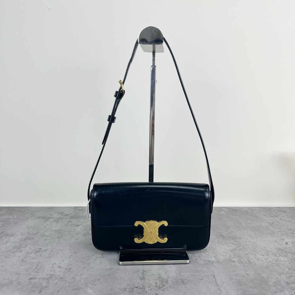 Celine TRIOMPHE Glossy Cowhide Shoulder Bag 194143BF4.38NO