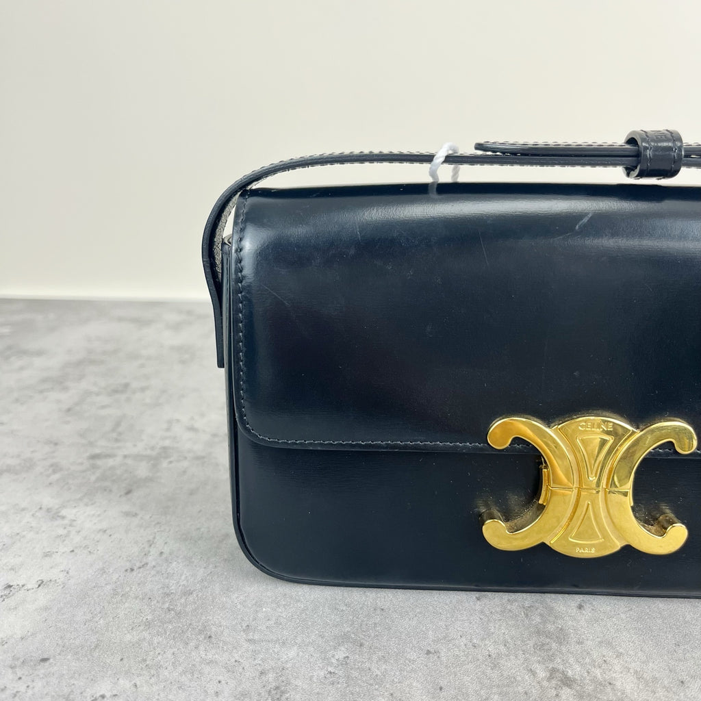 Celine TRIOMPHE Glossy Cowhide Shoulder Bag 194143BF4.38NO