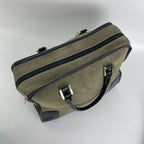 Loewe Alcantara Green Satchel