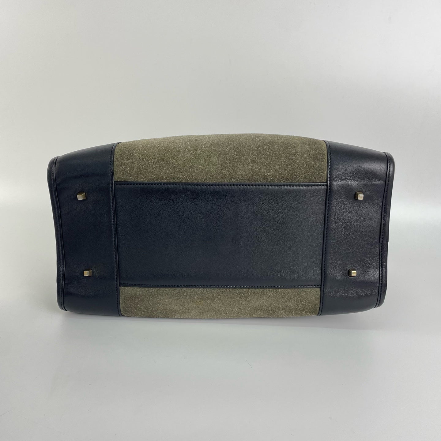 Loewe Alcantara Green Satchel