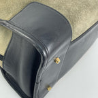 Loewe Alcantara Green Satchel