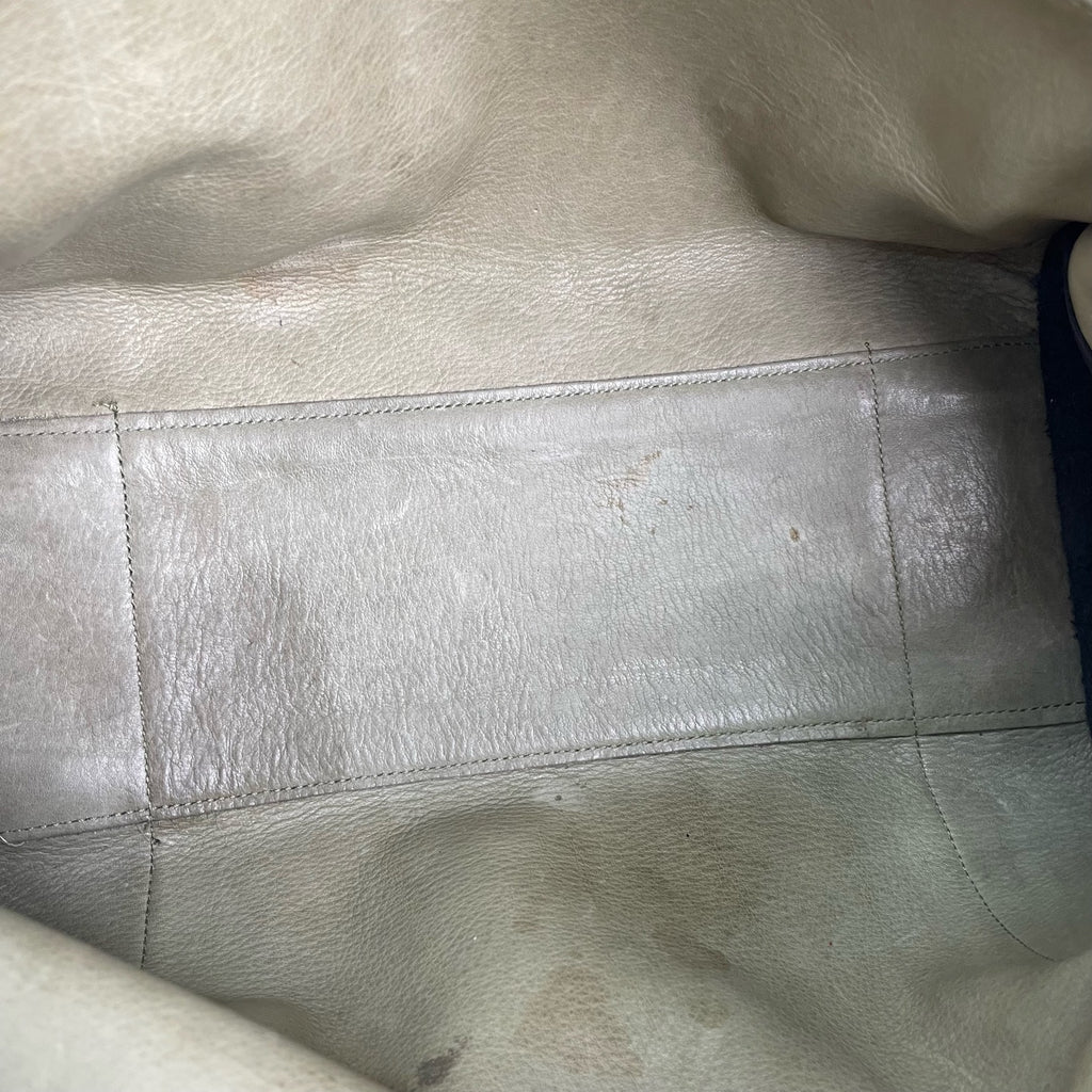 Loewe Alcantara Green Satchel