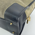 Loewe Alcantara Green Satchel