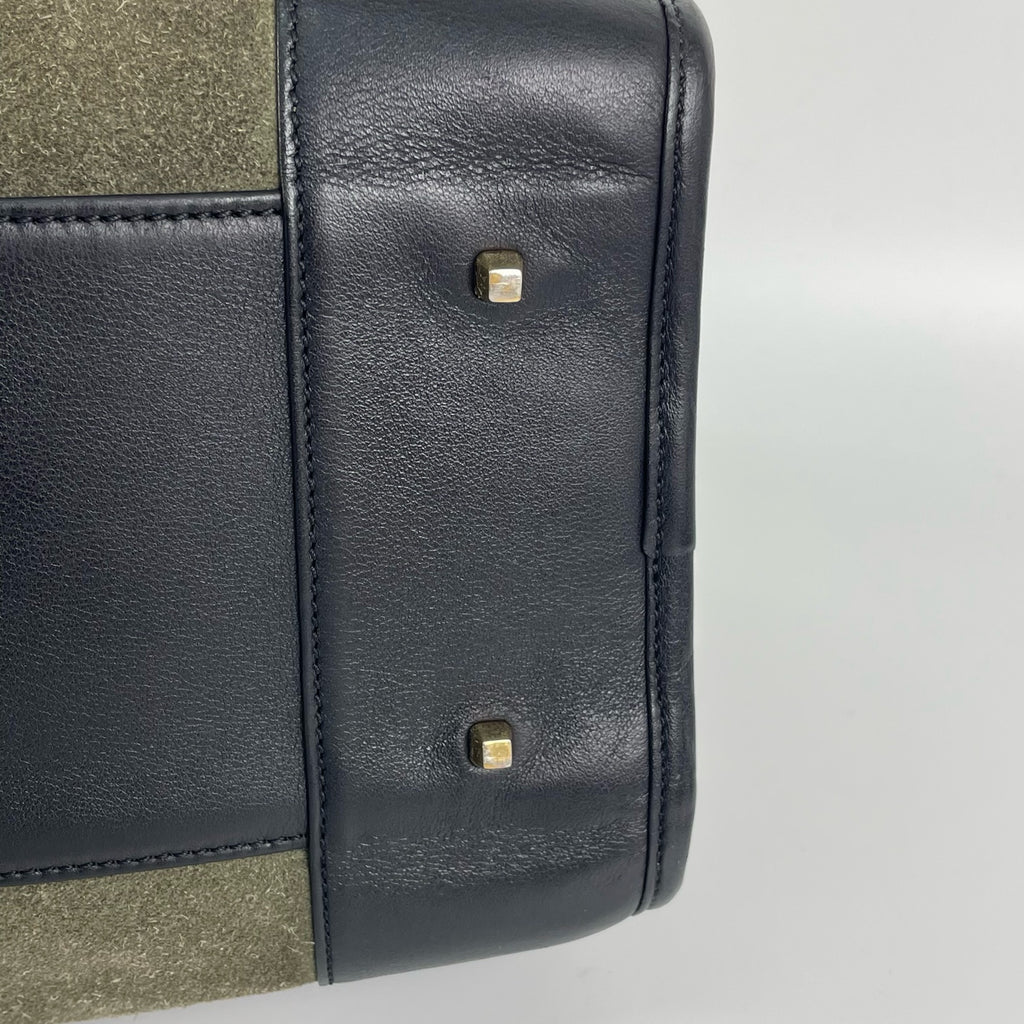 Loewe Alcantara Green Satchel