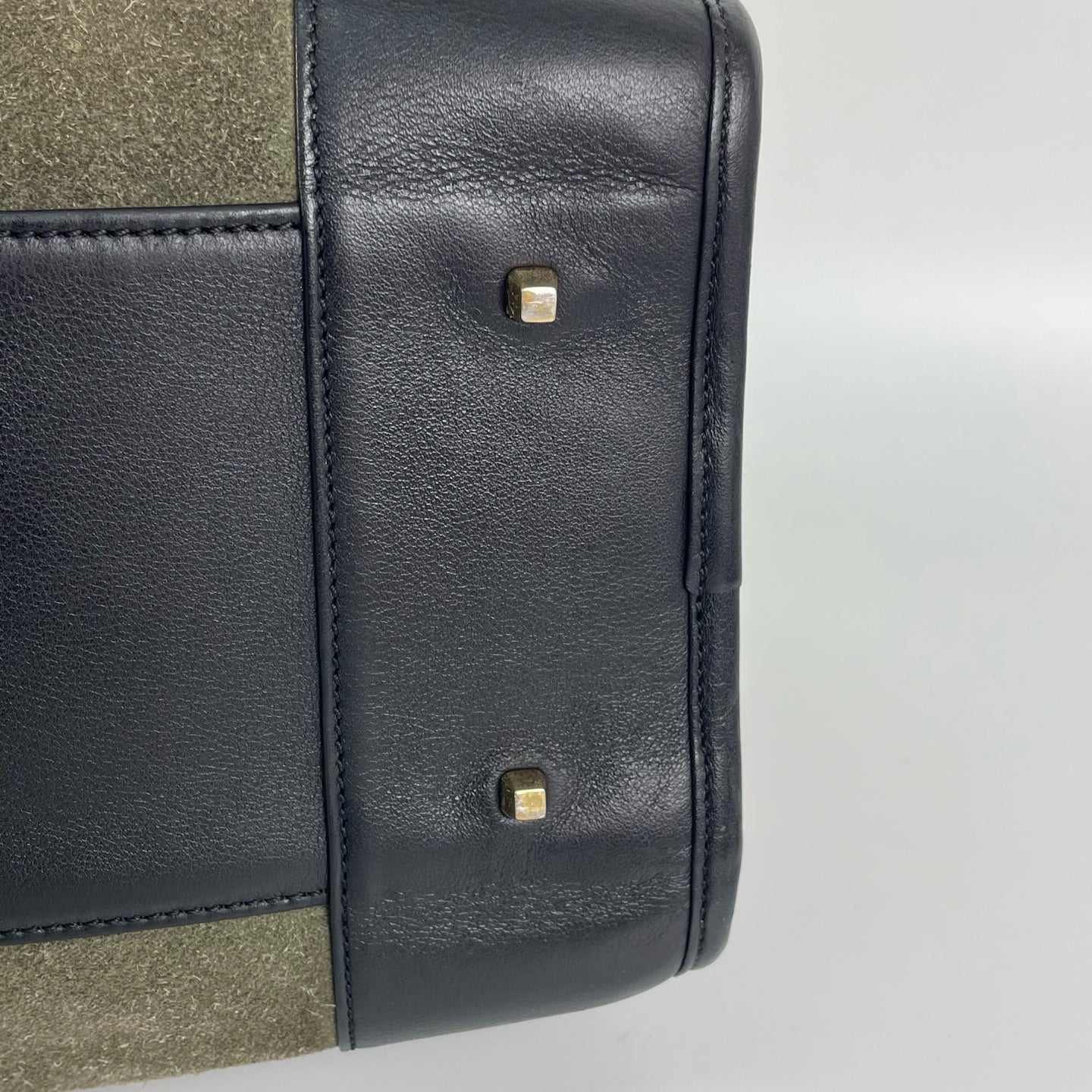 Loewe Alcantara Green Satchel