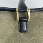 Loewe Alcantara Green Satchel