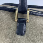 Loewe Alcantara Green Satchel