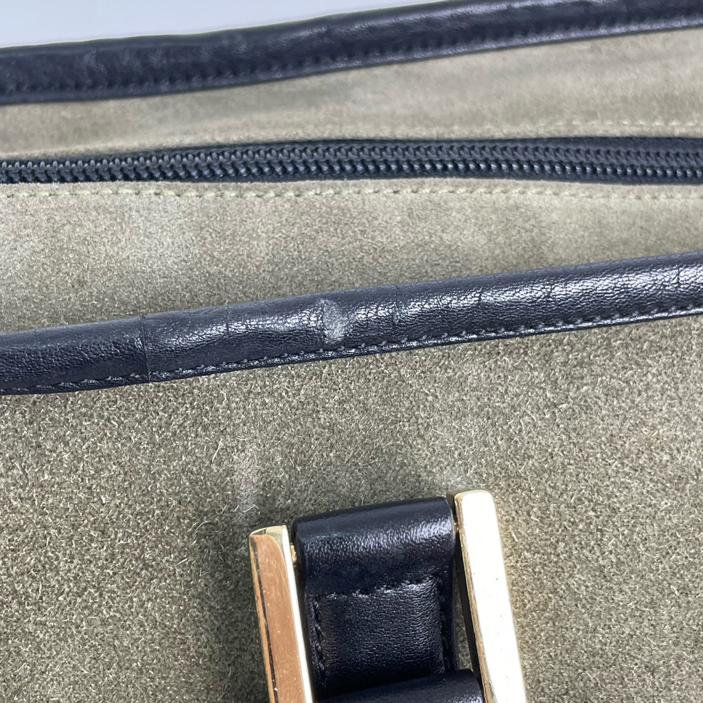Loewe Alcantara Green Satchel