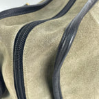 Loewe Alcantara Green Satchel