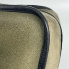 Loewe Alcantara Green Satchel