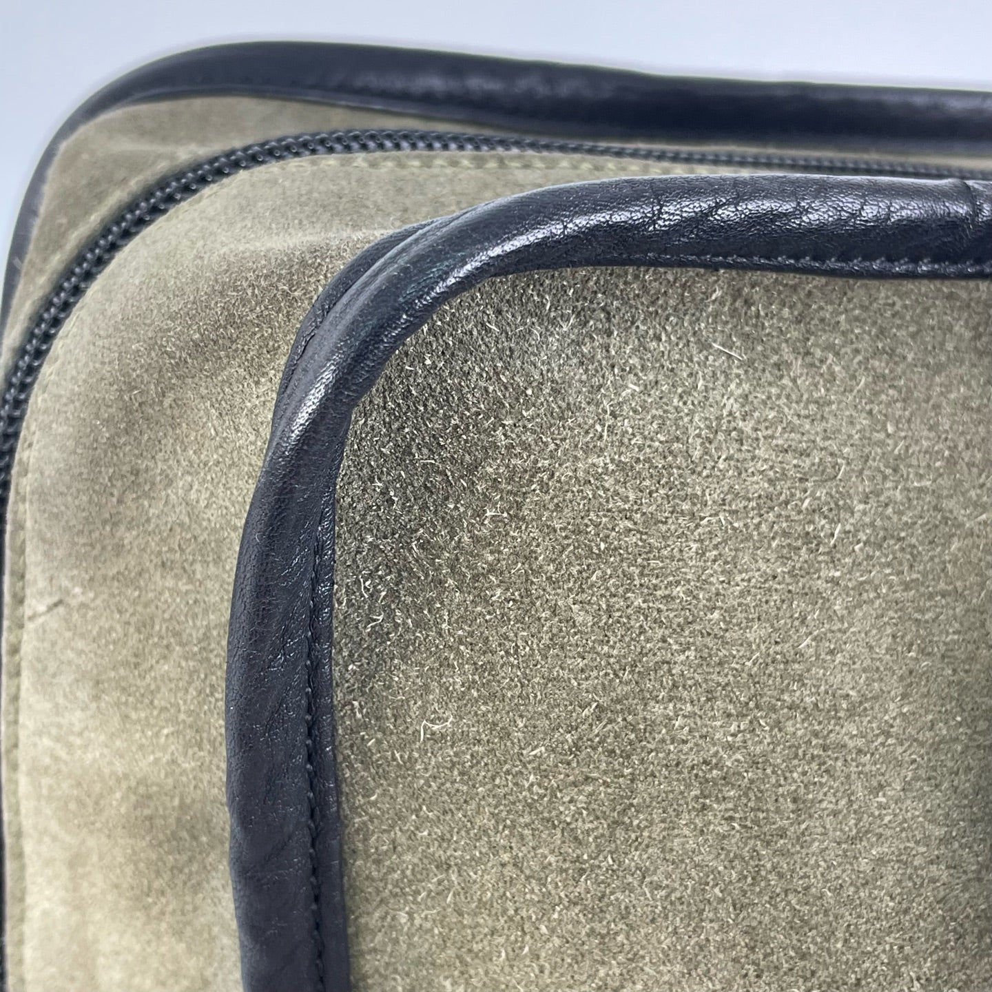Loewe Alcantara Green Satchel