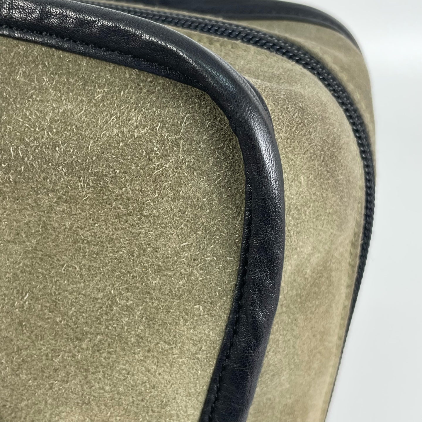 Loewe Alcantara Green Satchel