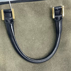 Loewe Alcantara Green Satchel