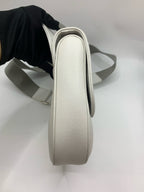 Dior Leather White Saddle Bag