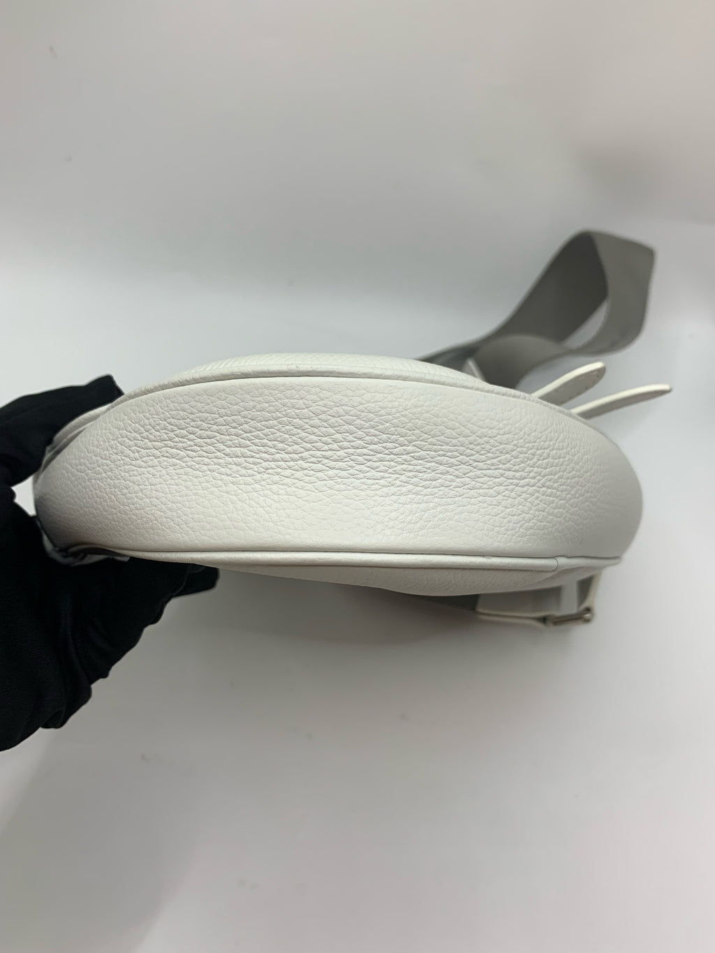 Dior Leather White Saddle Bag