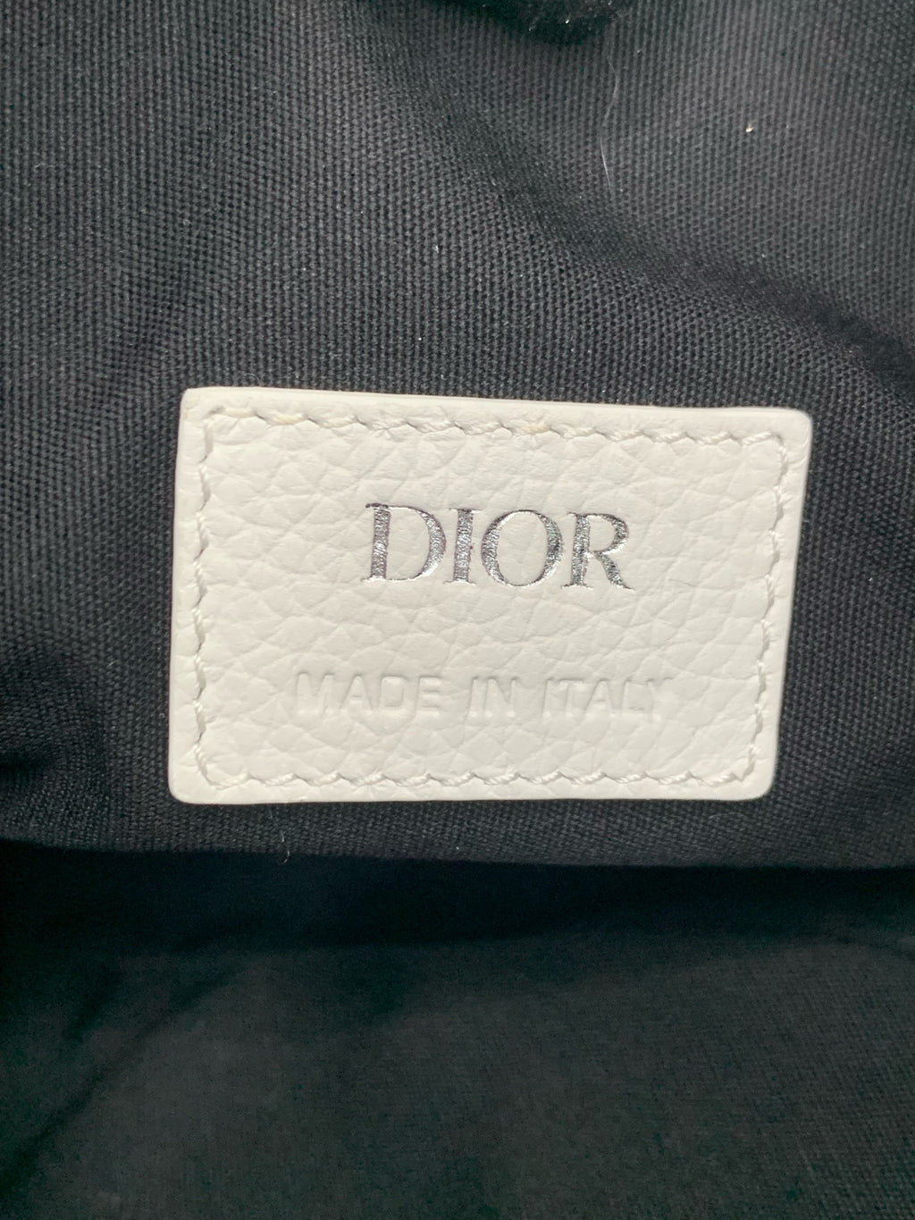 Dior Leather White Saddle Bag