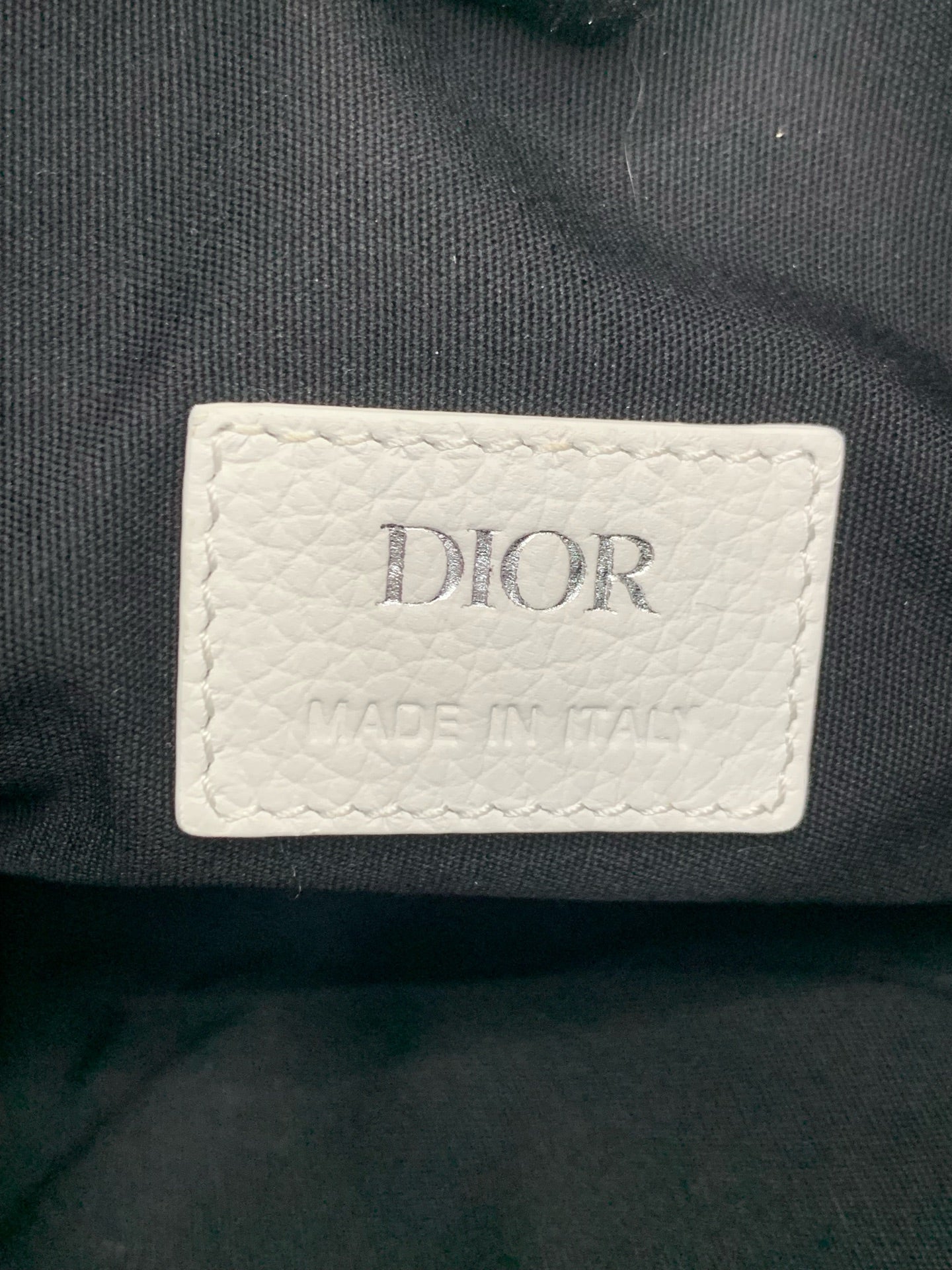 Dior Leather White Saddle Bag