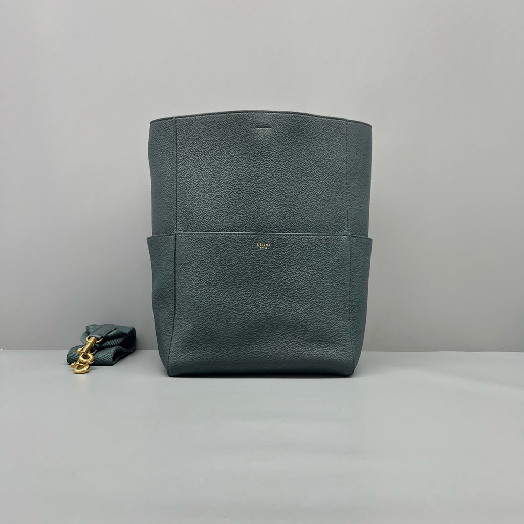 Celine Green Bucket & Drawstring Bag