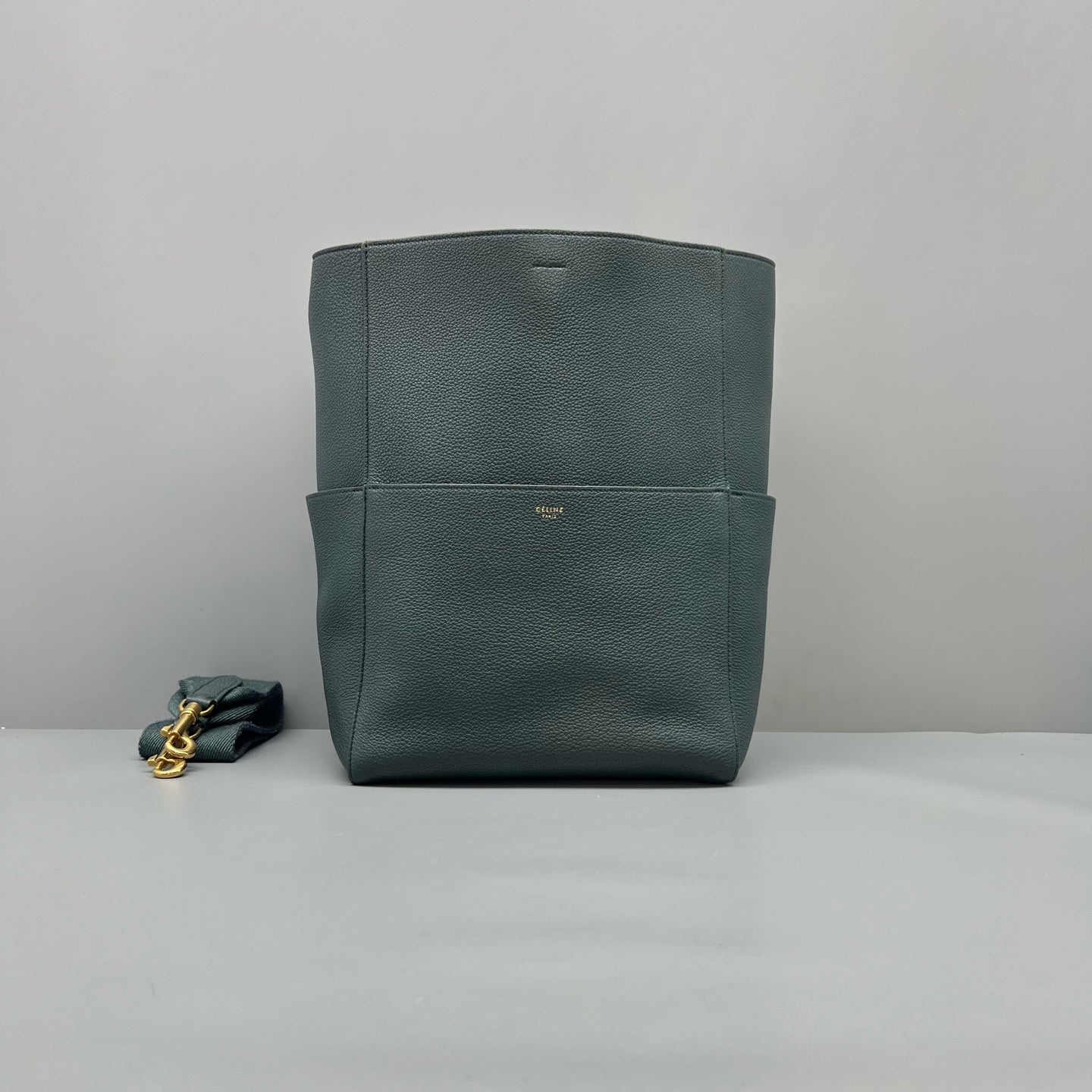 Celine Green Bucket & Drawstring Bag