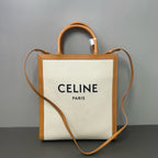 Celine Canvas Brown Shoulder Bag