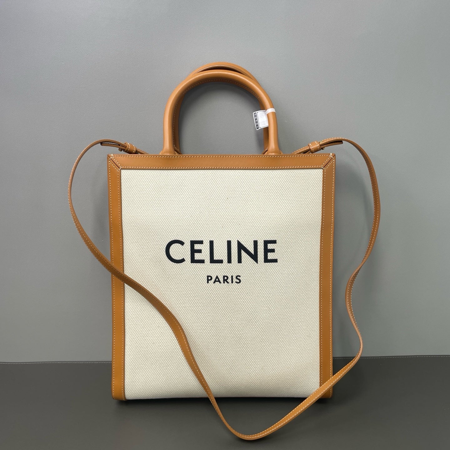 Celine Canvas Brown Shoulder Bag