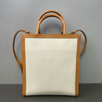 Celine Canvas Brown Shoulder Bag