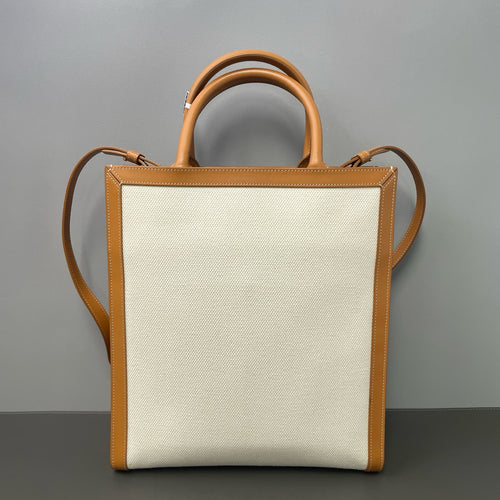 Celine Canvas Brown Shoulder Bag