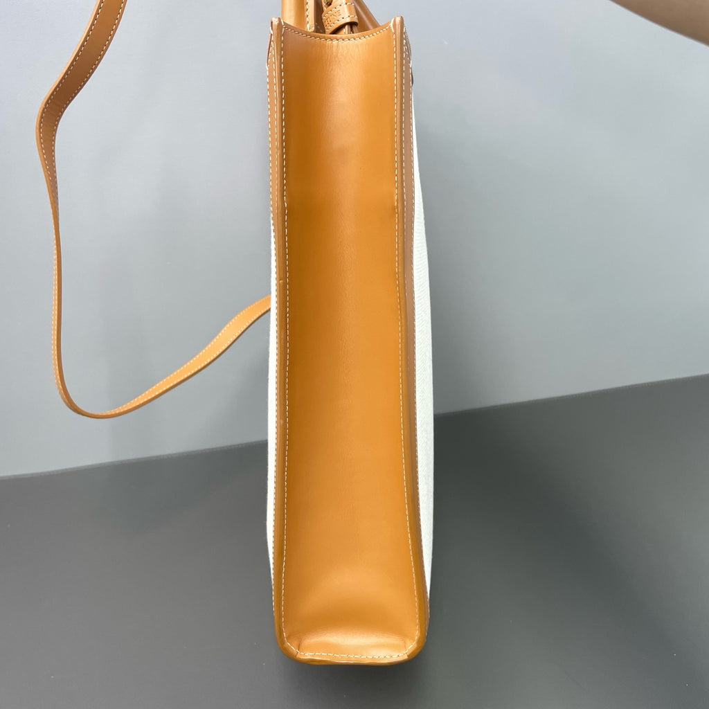 Celine Canvas Brown Shoulder Bag