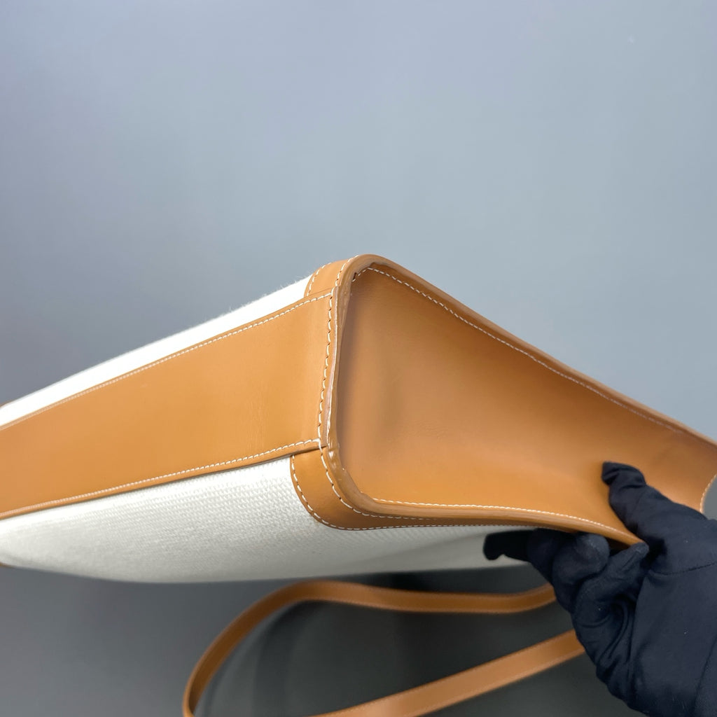 Celine Canvas Brown Shoulder Bag