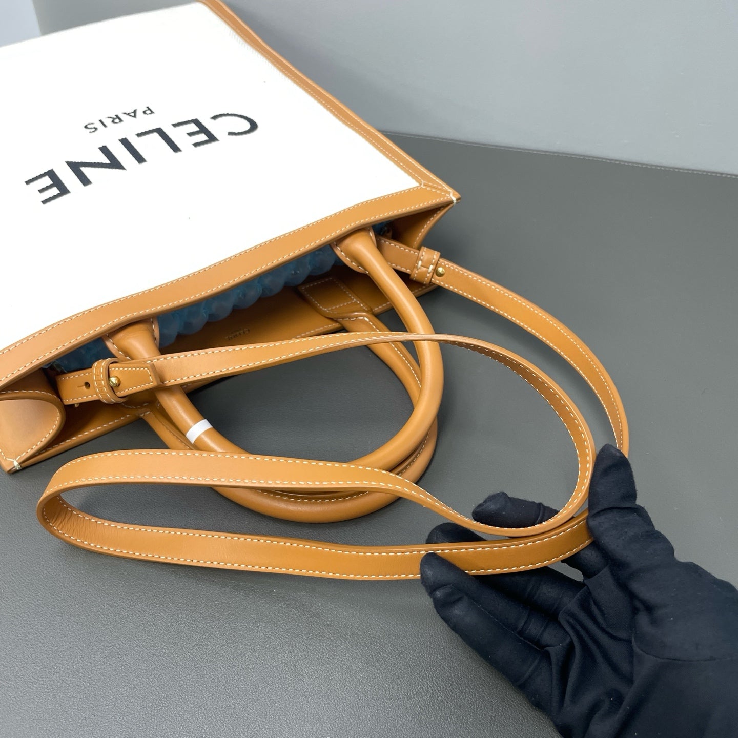 Celine Canvas Brown Shoulder Bag