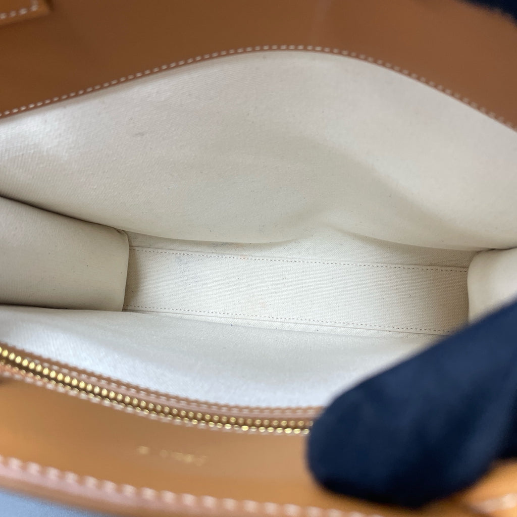 Celine Canvas Brown Shoulder Bag