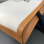 Celine Canvas Brown Shoulder Bag