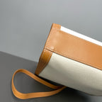 Celine Canvas Brown Shoulder Bag
