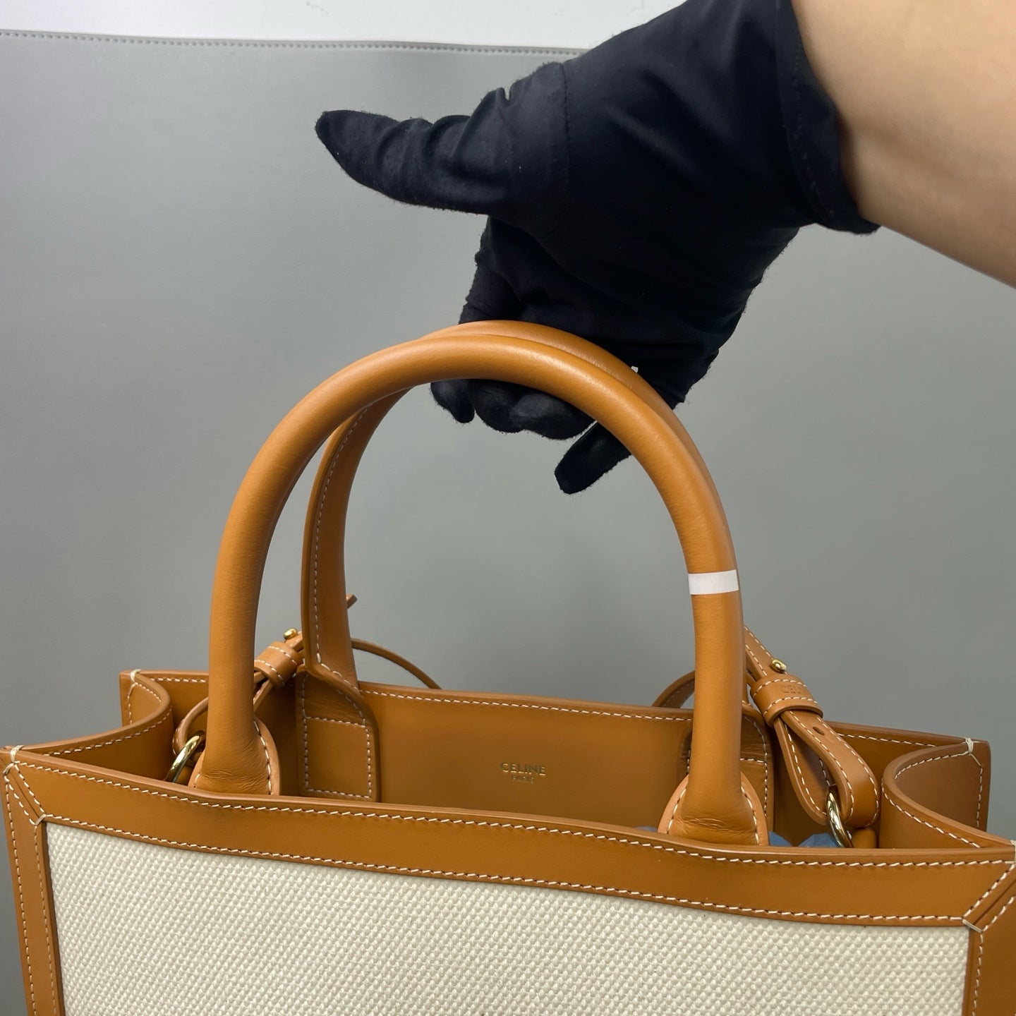 Celine Canvas Brown Shoulder Bag
