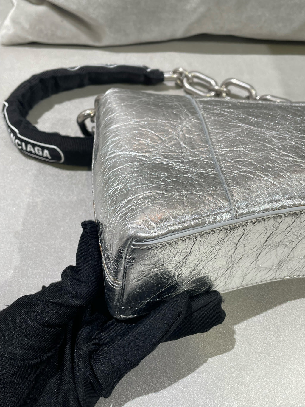 Balenciaga Silver Shoulder Bag