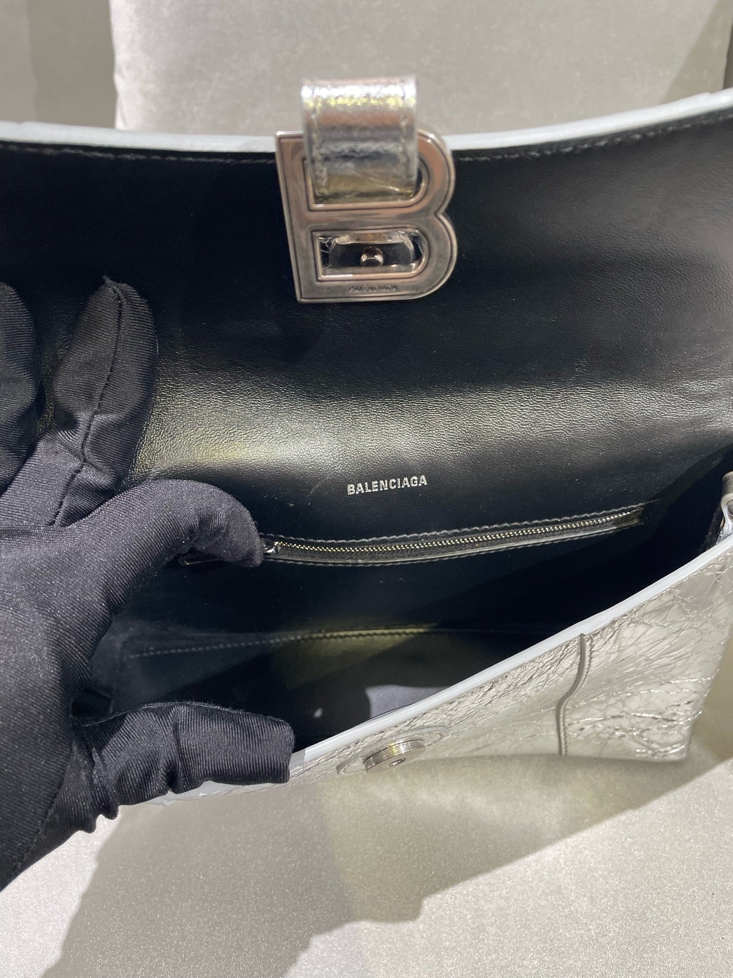 Balenciaga Silver Shoulder Bag