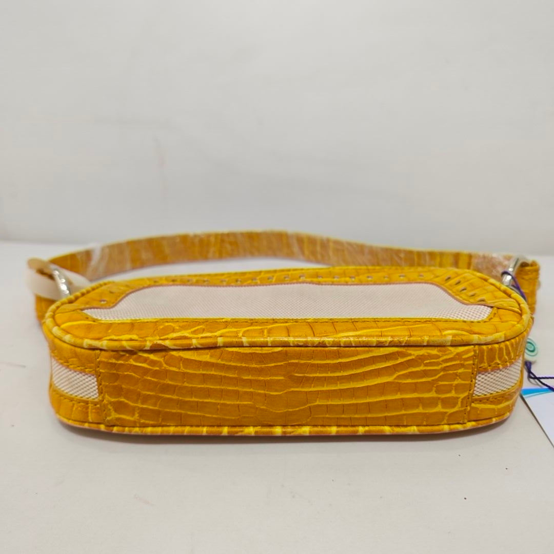 Celine Canvas Yellow Shoulder Bag