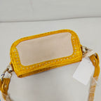 Celine Canvas Yellow Shoulder Bag