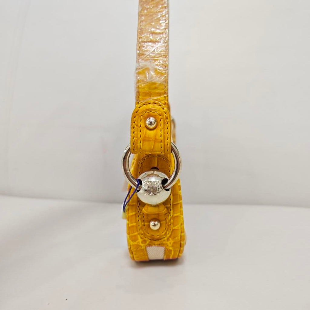 Celine Canvas Yellow Shoulder Bag