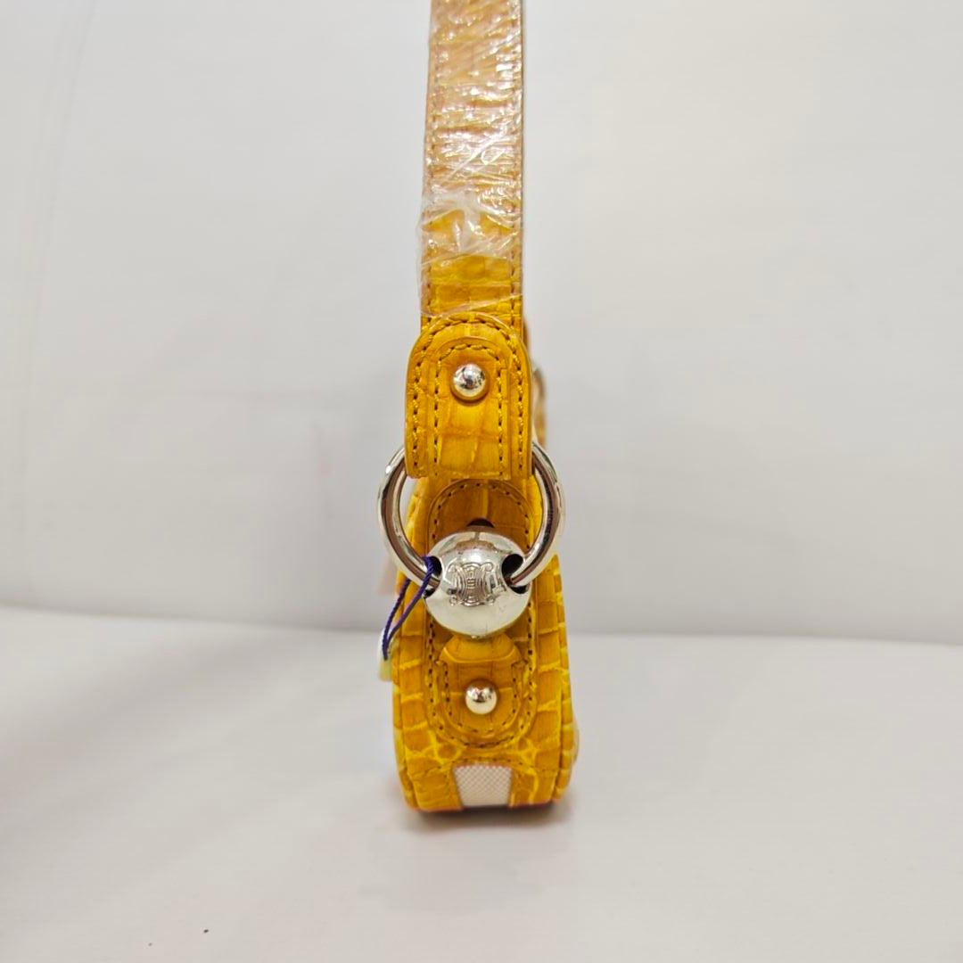 Celine Canvas Yellow Shoulder Bag