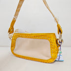 Celine Canvas Yellow Shoulder Bag