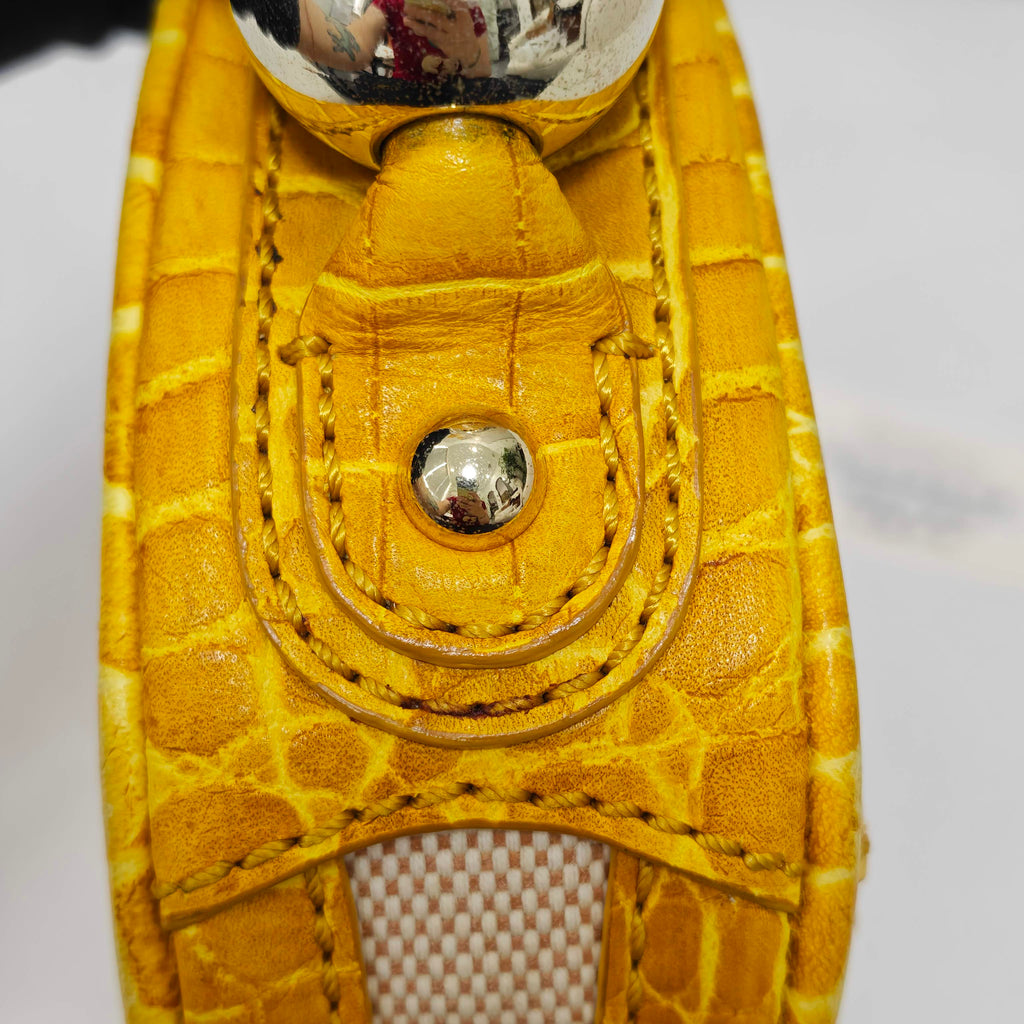 Celine Canvas Yellow Shoulder Bag