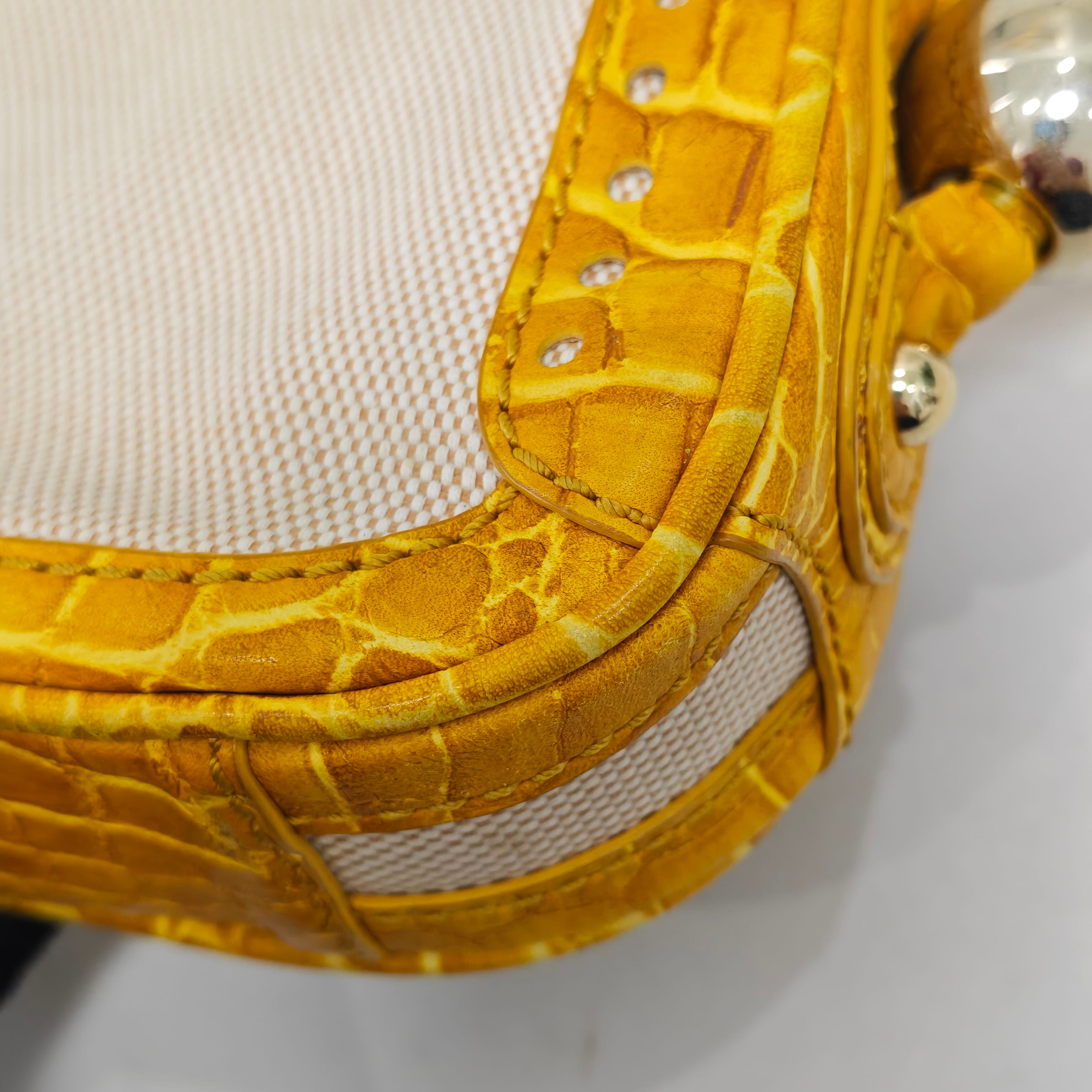 Celine Canvas Yellow Shoulder Bag