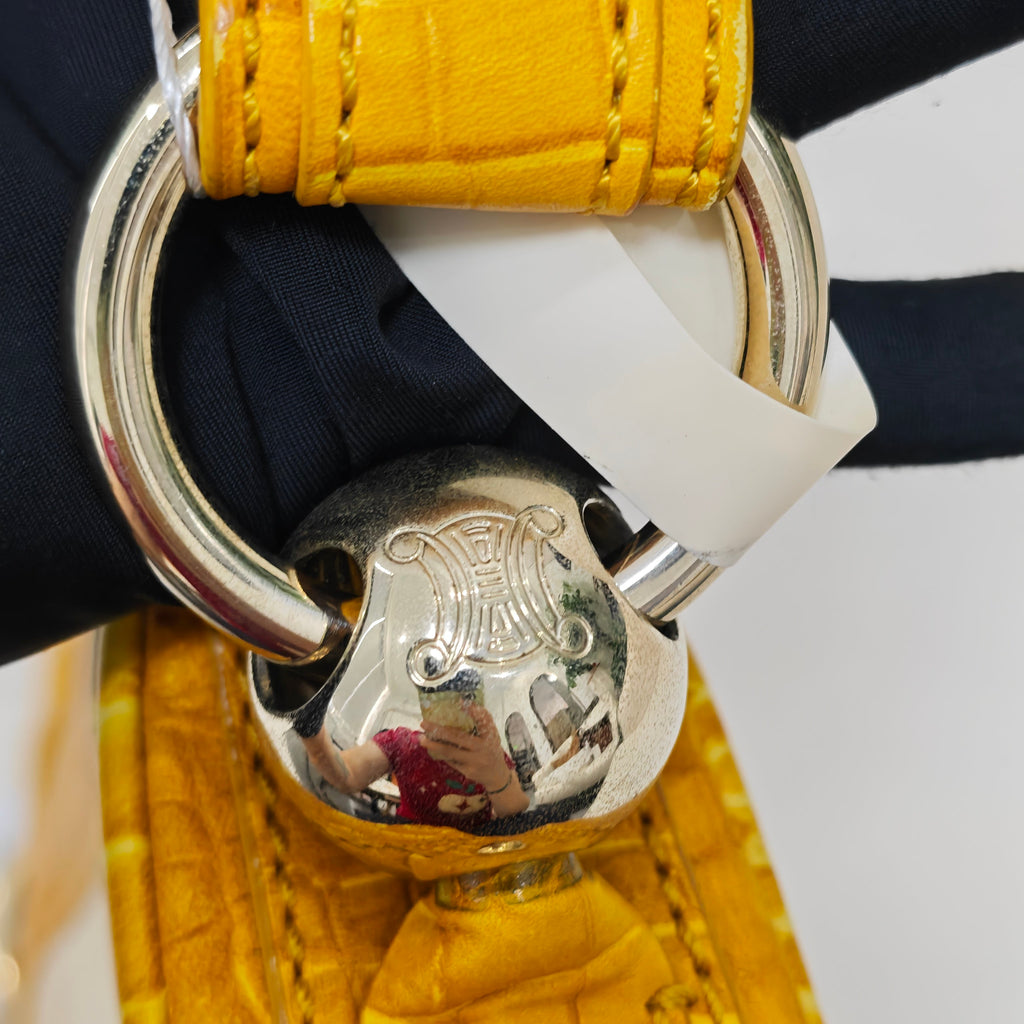 Celine Canvas Yellow Shoulder Bag