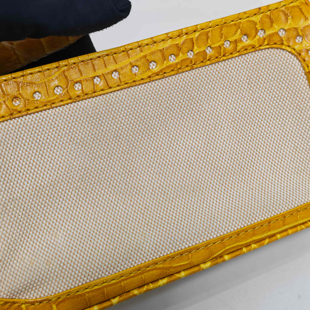Celine Canvas Yellow Shoulder Bag