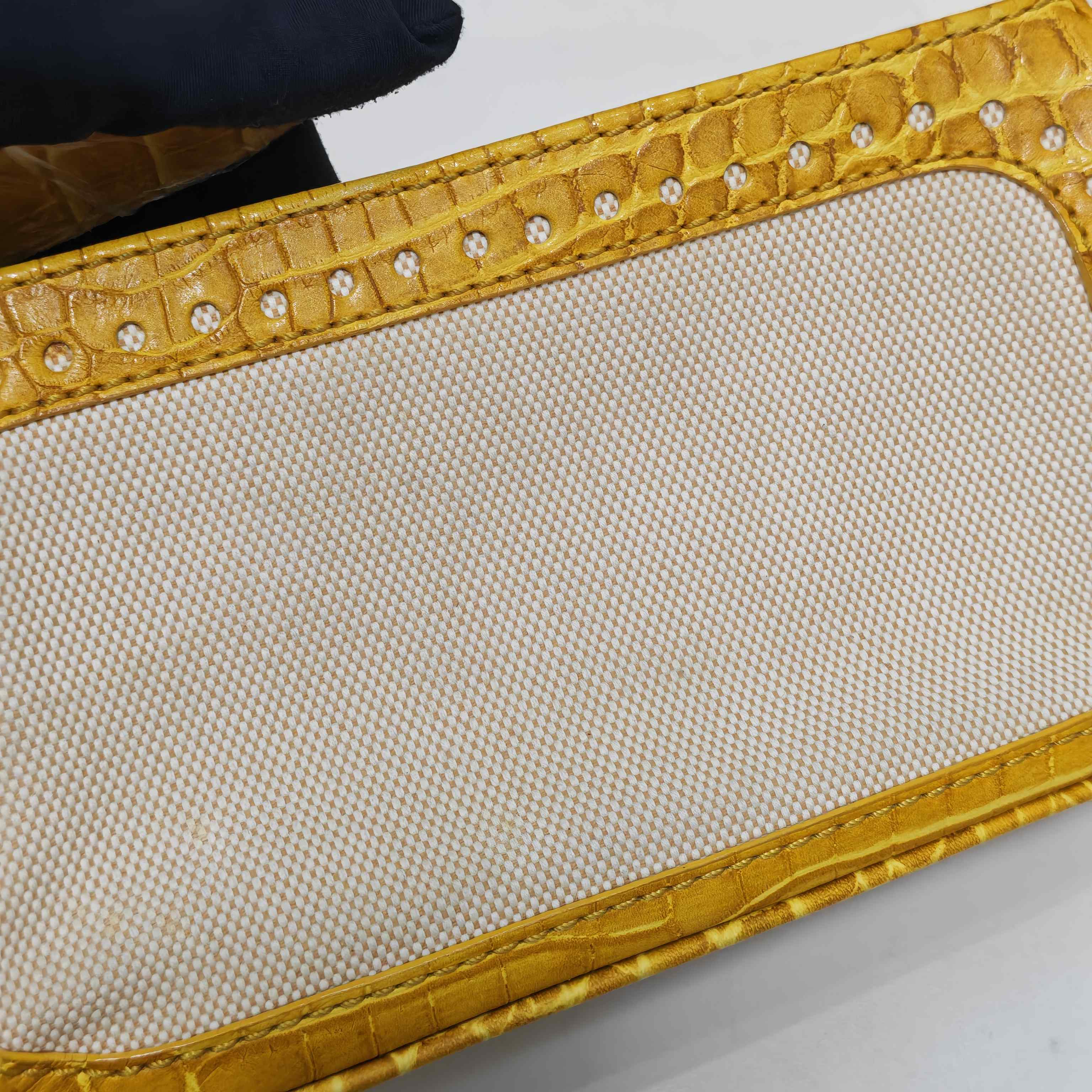 Celine Canvas Yellow Shoulder Bag