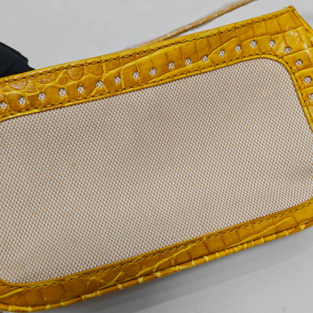 Celine Canvas Yellow Shoulder Bag