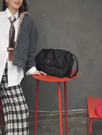 Prada Cini Large Re-Nylon Recycled Nylon Messenger Bag Cordura Messenger Bag 1BD256_RDLN_F0002_V_OOO