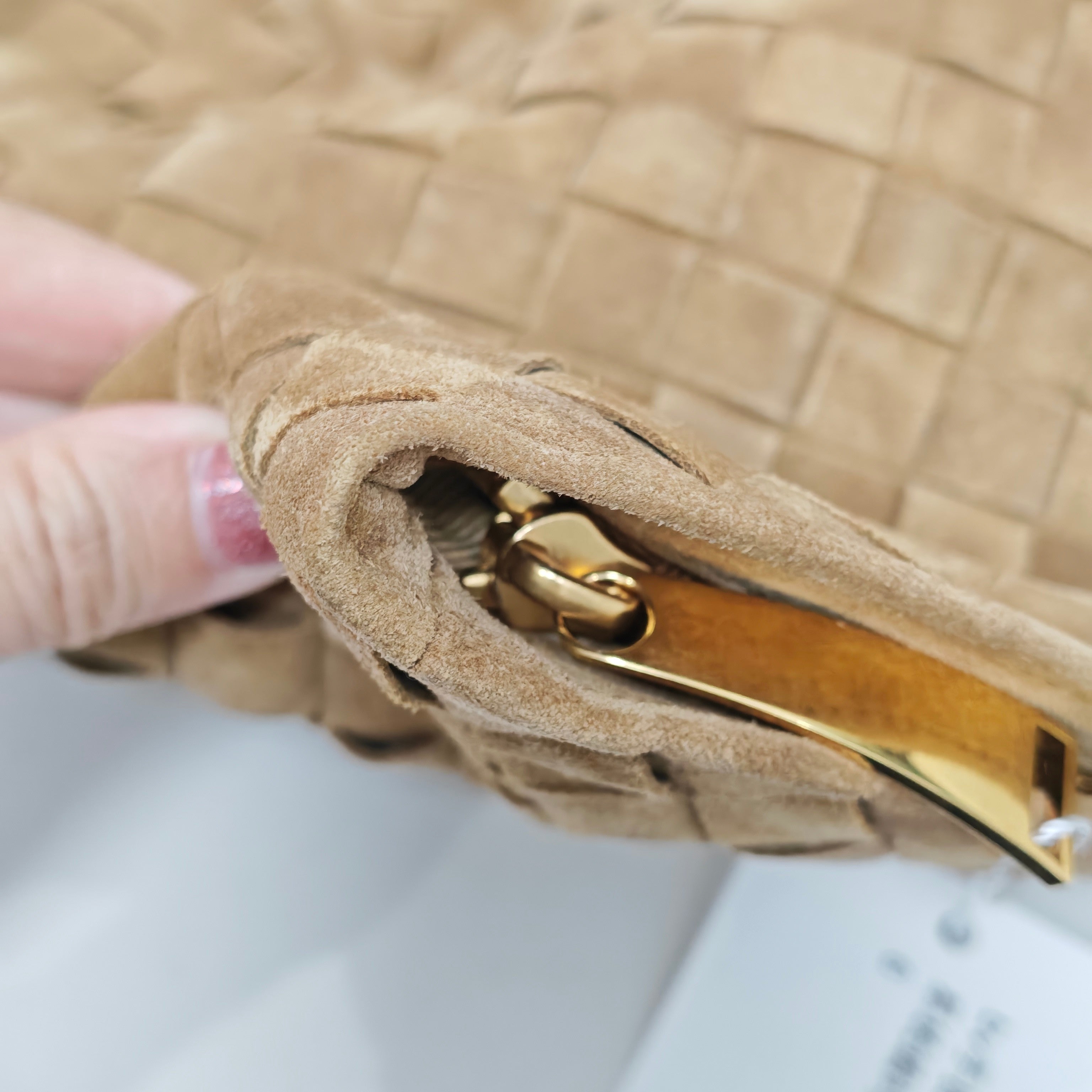 Bottega Veneta Alcantara Brown Satchel